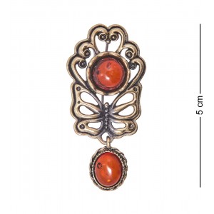 Фигурка - брошь Бабочка на цветке (янтарь) Фигурка - брошь Бабочка на цветке (янтарь)