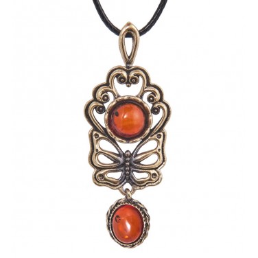 Подвеска Цветение (янтарь)