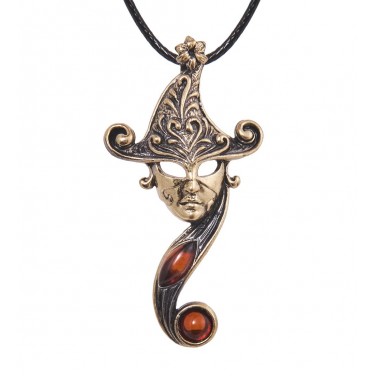 Подвеска Маска колдуньи (янтарь)