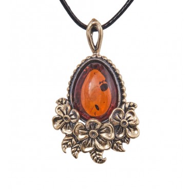 Подвеска Вальс цветов (янтарь)