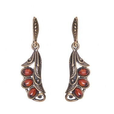 Серьги Душистый горошек (янтарь)