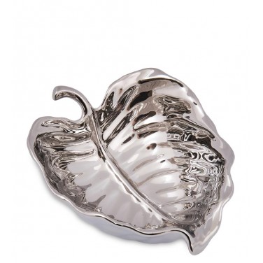 Декоративное блюдо Серебряный лист