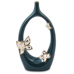 Керамическая ваза Золотые бабочки