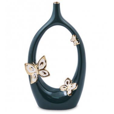 Керамическая ваза Золотые бабочки