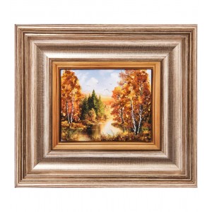 Картина Озеро (янтарная крошка)