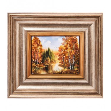 Картина Озеро (янтарная крошка)