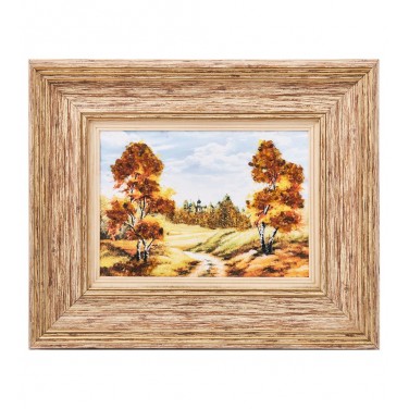 Картина Лесная дорога (янтарная крошка)