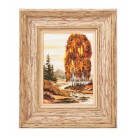 Картина Золотые березы (янтарная крошка)