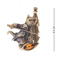 Фигурка - брошь Кот с контрабасом (янтарь) Фигурка - брошь Кот с контрабасом (янтарь)