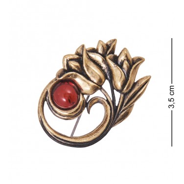 Фигурка - брошь Тюльпаны (янтарь)