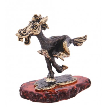 Фигурка Ретивый конь (янтарь)