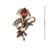 Фигурка - брошь Праздничный цветок (янтарь)