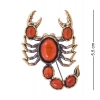 Фигурка - брошь Золотой скорпион (янтарь)
