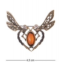 Фигурка - брошь Пара стрекоз (янтарь) Фигурка - брошь Пара стрекоз (янтарь)