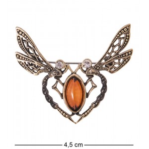 Фигурка - брошь Пара стрекоз (янтарь) Фигурка - брошь Пара стрекоз (янтарь)