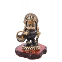 Фигурка Ёжик лесник (янтарь)