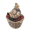 Шкатулка Курочка в лукошке (янтарь) - Фото № 4