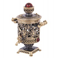 Фигурка Цветочный самовар (янтарь) Фигурка Цветочный самовар (янтарь)
