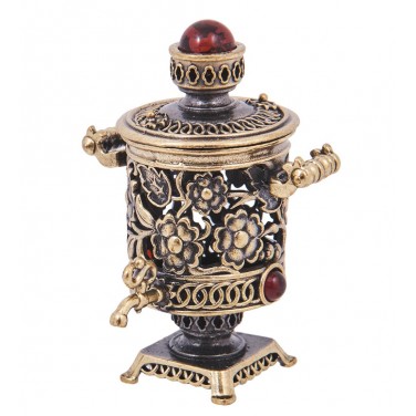 Фигурка Цветочный самовар (янтарь)