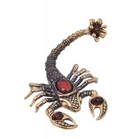 Фигурка Скорпион с цветком (янтарь)