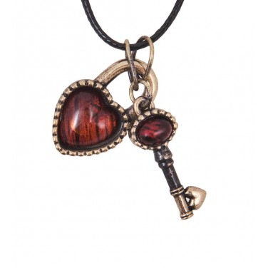 Подвеска Свадебный замочек (янтарь)