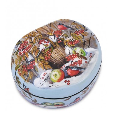 Шкатулка Снегири (ручная работа)