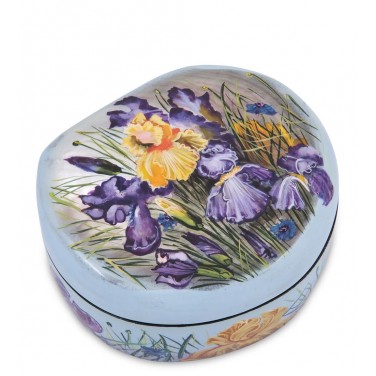 Шкатулка Чудесные ирисы (ручная работа)