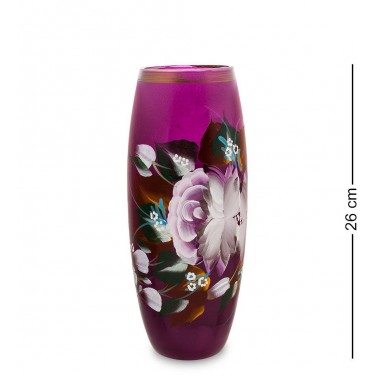 Стеклянная ваза Нежная икебана из роз (ручная работа)