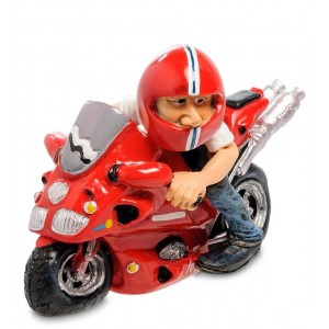 Статуэтка Мотоциклист на красном байке