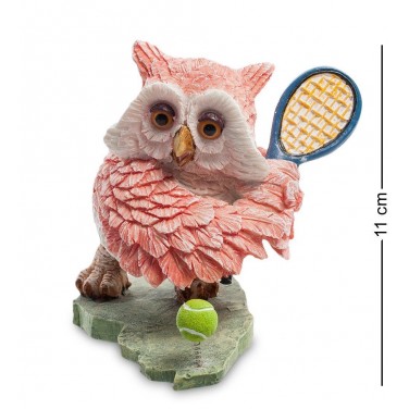 Фигурка Розовая сова-теннисистка
