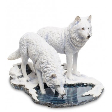 Статуэтка Пара белых волков