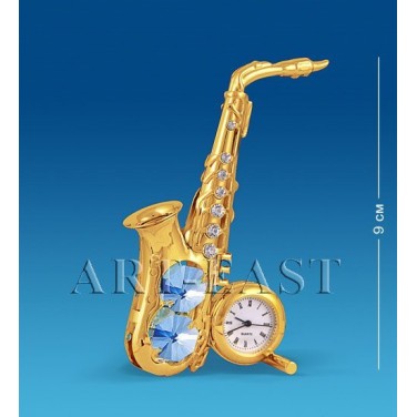 Фигурка с часами Кристальный саксофон