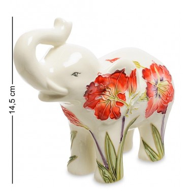 Статуэтка Белый слон и цветы