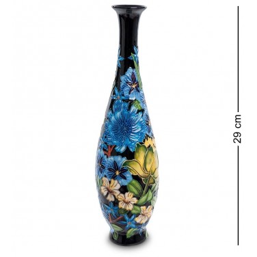 Фарфоровая ваза Лазурный цветник (ручная работа)