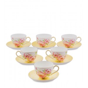 Чайный сервиз Розовые пионы (на 6 персон)