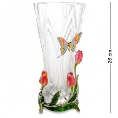 Стеклянная ваза Тюльпаны