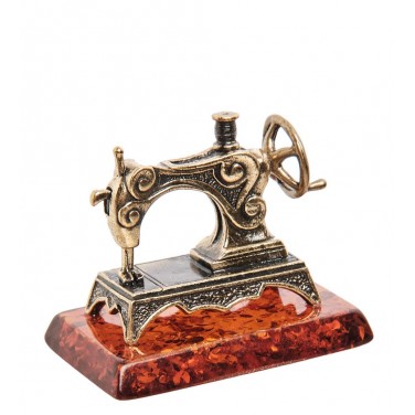 Фигурка Старинная швейная машинка (янтарь)