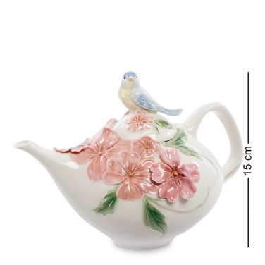 Заварочный чайник Птица на цветах