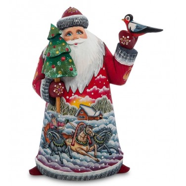 Фигурка Дед Мороз с птичкой
