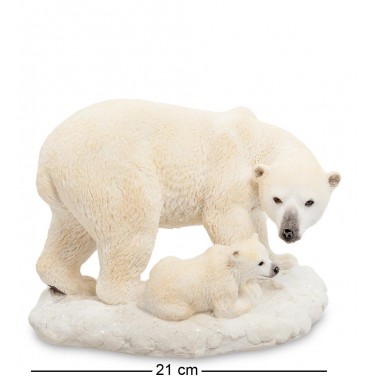 Статуэтка Белая медведица с детенышем