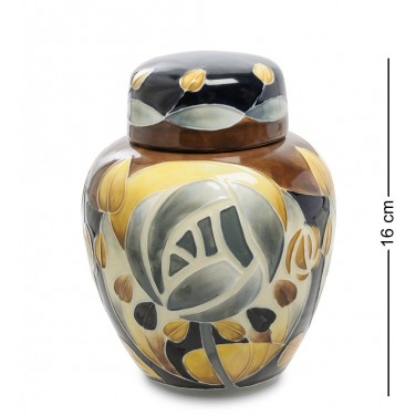 Фарфоровая ваза с крышкой Буйство цвета