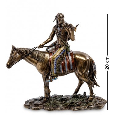 Статуэтка Индеец с ружьем на коне
