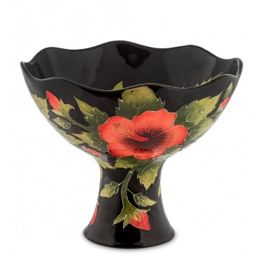 Фарфоровая ваза Красный гибискус
