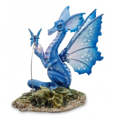 Статуэтка Синий дракон и бабочка