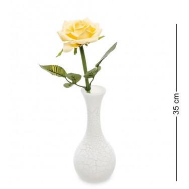 Статуэтка с подсветкой Желтая роза в вазочке 