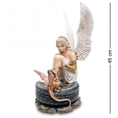 Статуэтка Ангел и дракон на автошине 