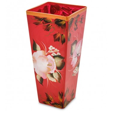Стеклянная ваза Сакура в цветах (ручная работа)