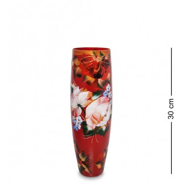 Стеклянная ваза Цветущая сакура (ручная работа)