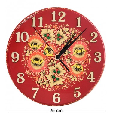 Часы настенные Багряная хохлома