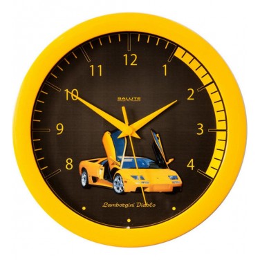 Часы настенные Желтая ламборгини
